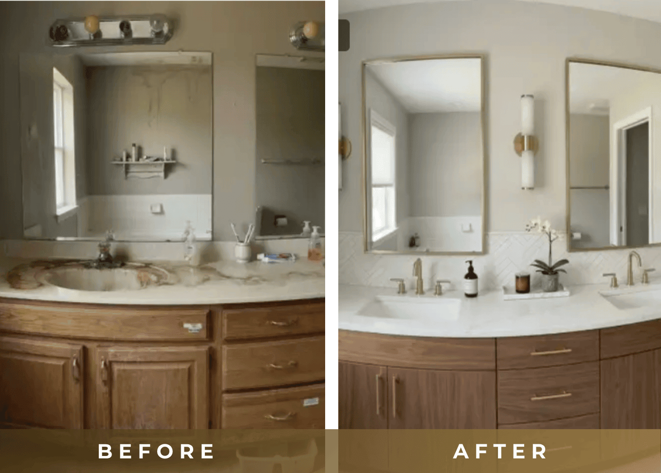 Before and After - Master Vanity Transformation