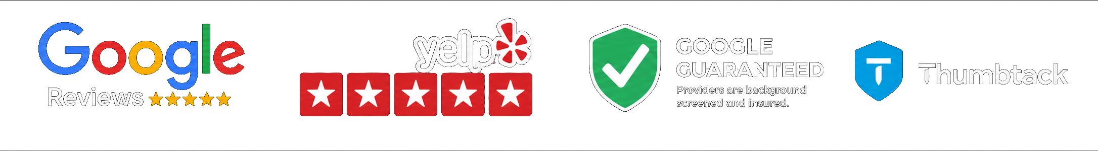 Google Reviews, Yelp, Google Guaranteed, Thumbtack